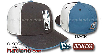 Wizards LOGOMAN Black-White-Blue Fitted Hat by New Era