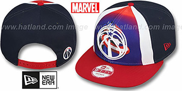 Wizards MARVEL RETRO-SLICE SNAPBACK Navy-Red Hat by New Era