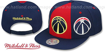 Wizards TRIPLE STACK SNAPBACK Red-Navy Hat by Mitchell and Ness