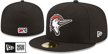 Woodpeckers 'MILB ONFIELD HOME' Black Fitted Hat by New Era