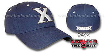 Xavier 'DH' Fitted Hat by Zephyr - navy