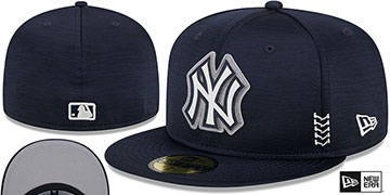 Yankees '2024 ONFIELD CLUBHOUSE' Heather Navy Fitted Hat by New Era