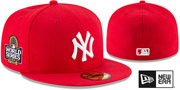 Yankees '2024 WORLD SERIES' Red-White Fitted Hat by New Era