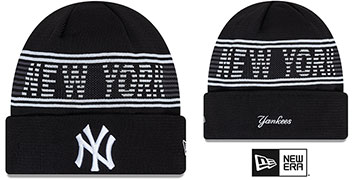 Yankees 24-25 SPORT-KNIT Black-White Beanie Hat by New Era