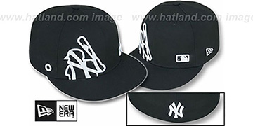 Yankees BIGGY FLAW MLB INSIDER Black Fitted Hat by New Era