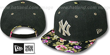 Yankees HEATHER BLOOM SNAPBACK Charcoal-Black Hat by New Era