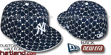 Yankees MLB FLOCKING Navy Fitted Hat by New Era