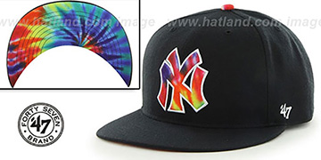 Yankees SHAKEDOWN Black Fitted Hat by 47 Brand