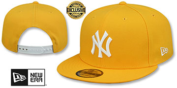 Yankees TEAM-BASIC SNAPBACK Gold-White Hat by New Era