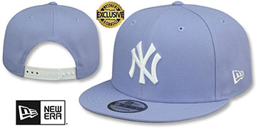 Yankees TEAM-BASIC SNAPBACK Lavender-White Hat by New Era