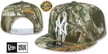 Yankees 'TEAM-BASIC SNAPBACK' Realtree Camo-White Hat by New Era