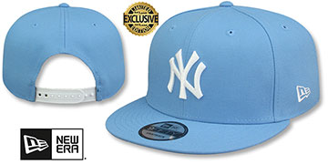 Yankees TEAM-BASIC SNAPBACK Sky-White Hat by New Era