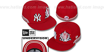 Yankees TWO-BIT Red-White Fitted Hat by New Era