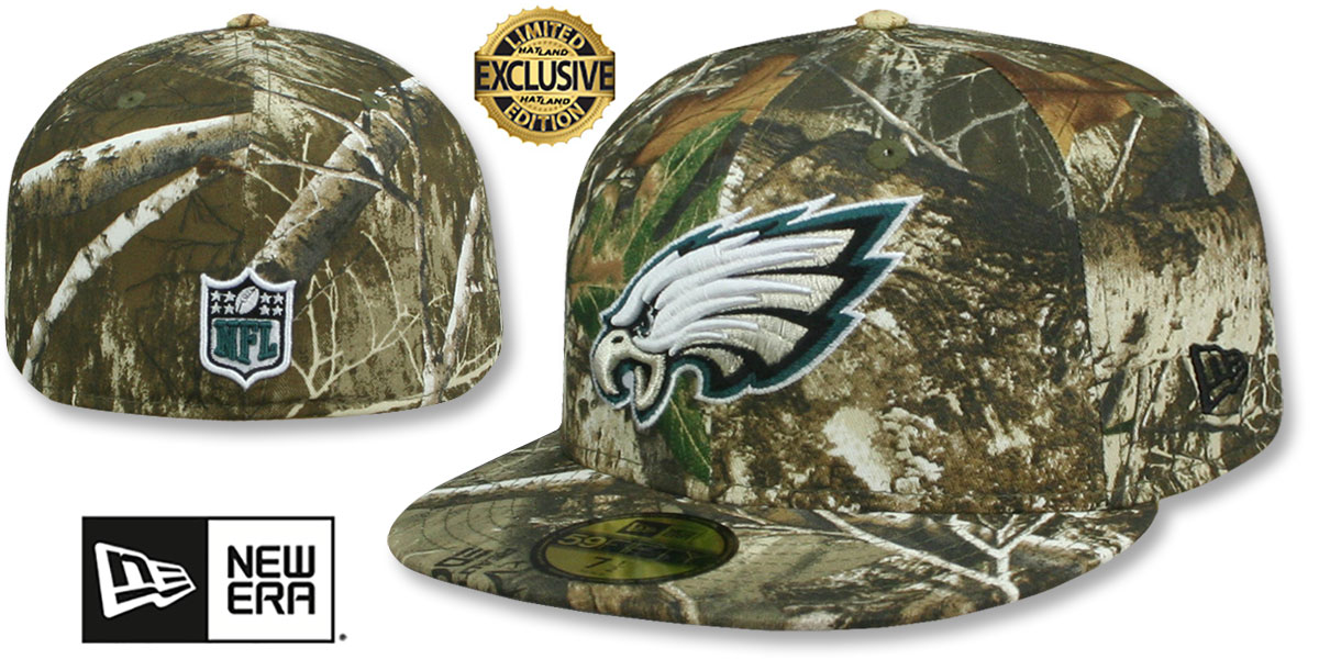 Philadelphia Eagles NFL TEAM-BASIC Realtree Camo Fitted Hat by New Era