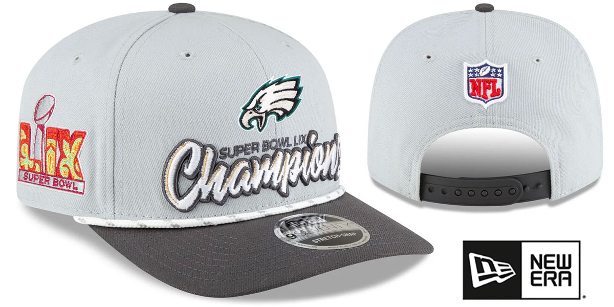 Philadelphia Eagles SUPER BOWL LIX CHAMPIONS LOCKER ROOM Hat by New Era