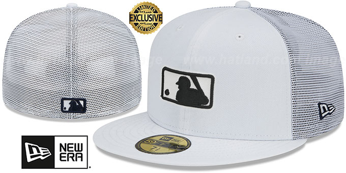 MLB Umpire 'BATTING PRACTICE TRUCKER' White Fitted Hat by New Era