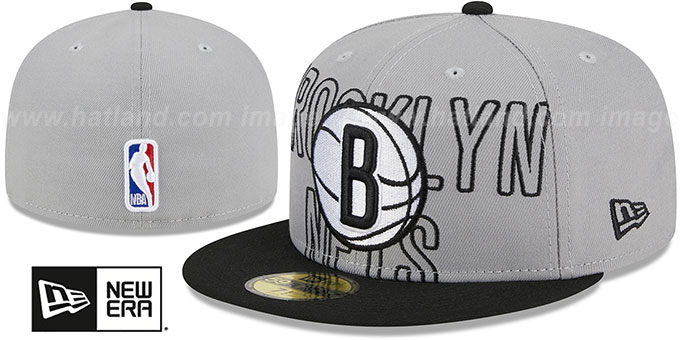 Nets 2023 'ALTERNATE NBA DRAFT' Grey-Black Fitted Hat by New Era