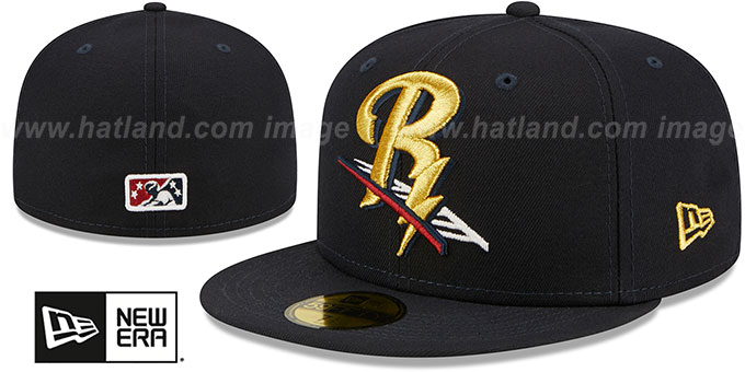 RailRiders 'MILB ONFIELD HOME' Navy Fitted Hat by New Era