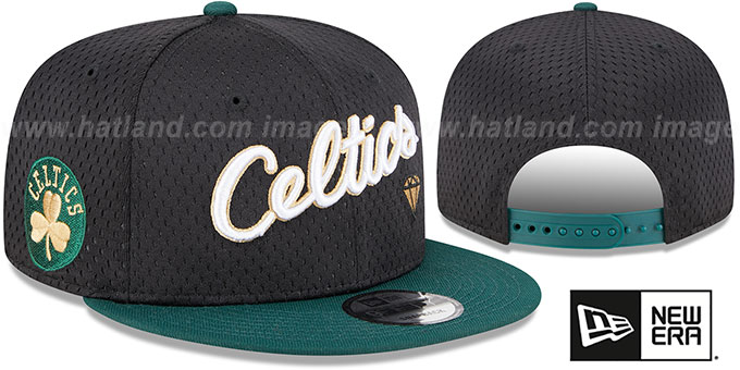 Celtics 'MESH-CROWN SNAPBACK' Black-Green Hat by New Era