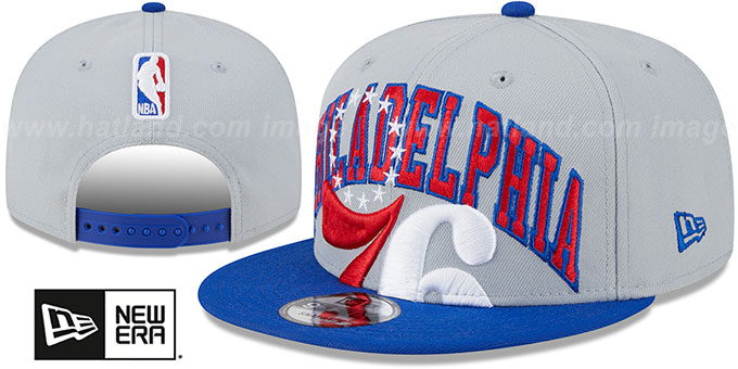 76ers '2023 TIP OFF SNAPBACK' Grey-Royal Hat by New Era