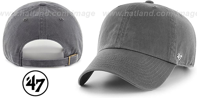 47 'BLANK CLASSIC STRAPBACK' Charcoal Adjustable Hat