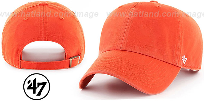 47 'BLANK CLASSIC STRAPBACK' Orange Adjustable Hat