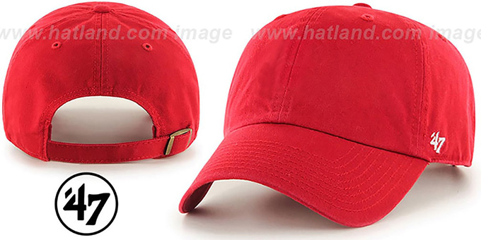 47 'BLANK CLASSIC STRAPBACK' Red Adjustable Hat