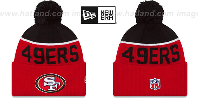 49ers '2015 STADIUM' Red-Black Knit Beanie Hat by New Era