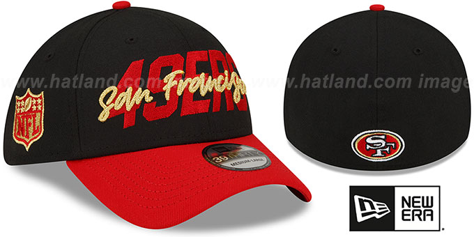 49ers '2022 NFL DRAFT FLEX'  Black-Red Hat by New Era