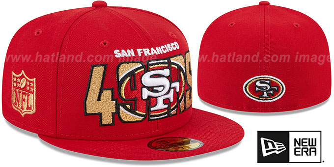 49ers 2023 'NFL DRAFT' Red Fitted Hat by New Era