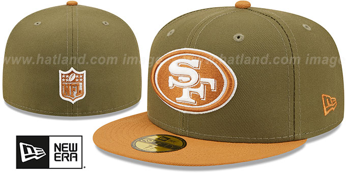 49ers '2T COLOR PACK' Olive-Tan Fitted Hat by New Era