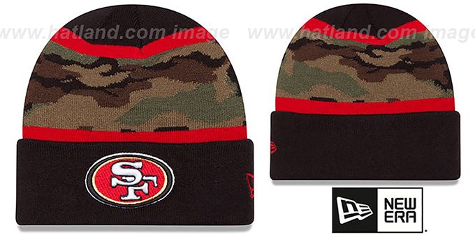 49ers 'ARMY CAMO FILLZ' Knit Beanie Hat by New Era