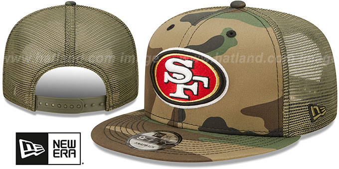 49ers 'ARMY CAMO TRUCKER' Hat by New Era