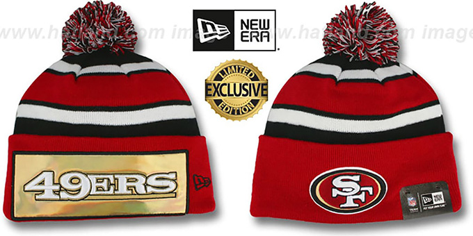 49ers 'BIG-SCREEN' Knit Beanie Hat by New Era