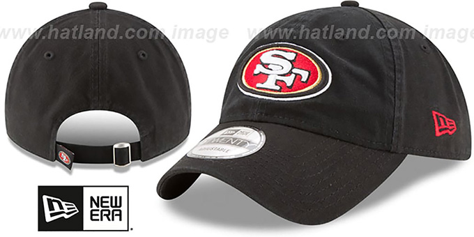 49ers 'CORE-CLASSIC STRAPBACK' Black Hat by New Era