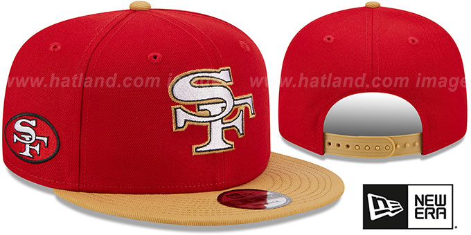 49ers 'NFL LIGATURE SNAPBACK' Red-Gold Hat by New Era