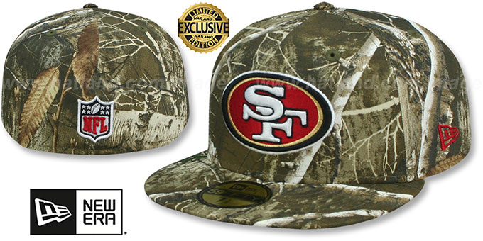 49ers 'NFL TEAM-BASIC' Realtree Camo Fitted Hat by New Era