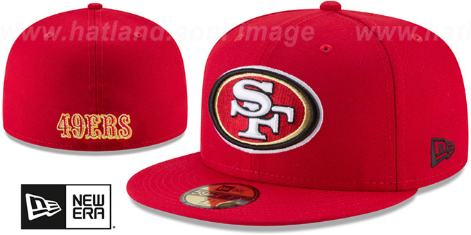 49ers 'NFL TEAM-BASIC' Red Fitted Hat by New Era