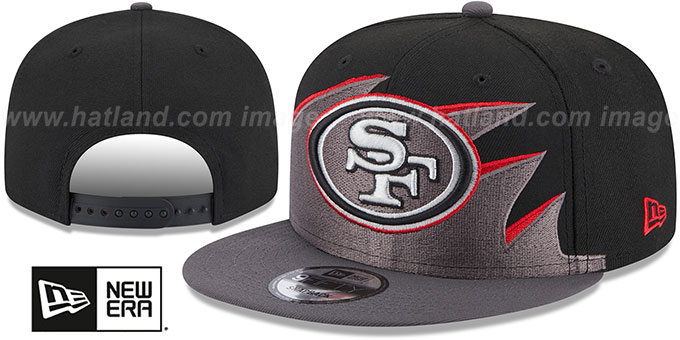 49ers 'NFL TIDAL WAVE SNAPBACK' Black-Charcoal Hat by New Era