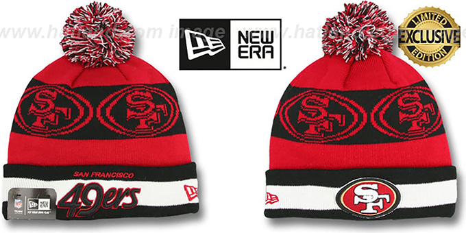 49ers 'REPEATER SCRIPT' Knit Beanie Hat by New Era