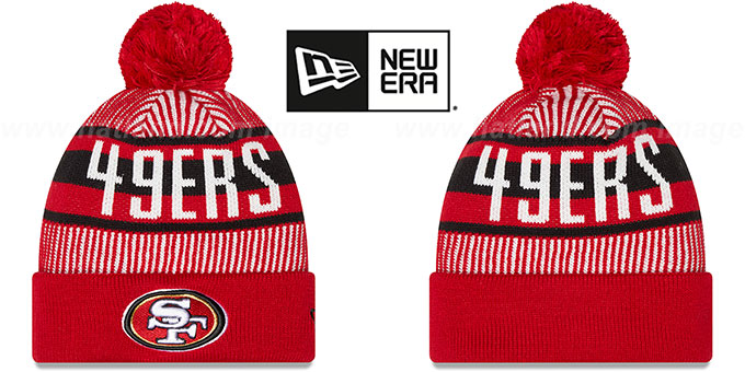 49ers 'STRIPED' Knit Beanie Hat by New Era