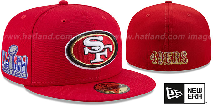 49ers 'SUPER BOWL LVIII' Red Fitted Hat by New Era