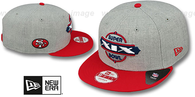 49ers 'SUPER BOWL XIX SNAPBACK' Grey-Red Hat by New Era