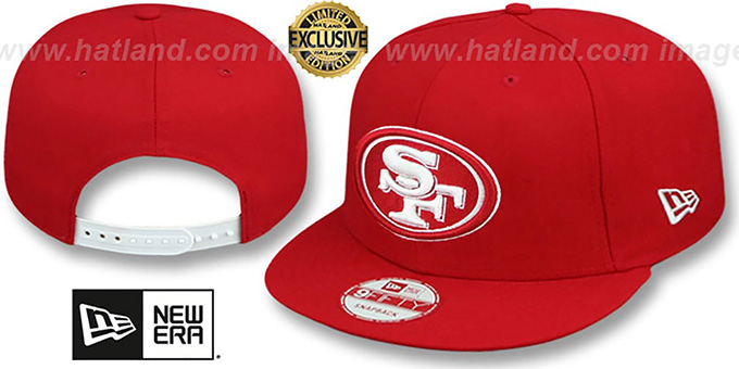 49ers 'TEAM-BASIC SNAPBACK' Red-White Hat by New Era