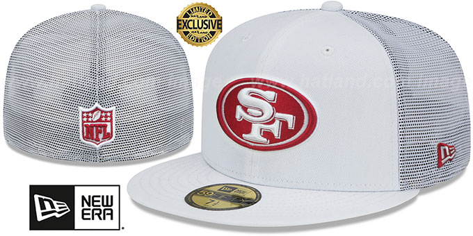 49ers 'TEAM-BASIC TRUCKER' White Fitted Hat by New Era