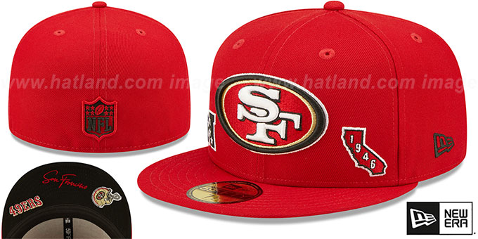 49ers 'TRIPLE THREAT IDENTITY' Red Fitted Hat by New Era