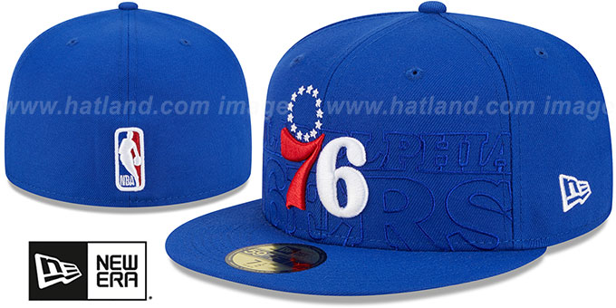 76ers 2023 'NBA DRAFT' Royal Fitted Hat by New Era