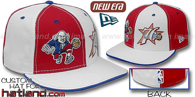 Philadelphia 76ers Ben Franklin Dw Red White Fitted Hat