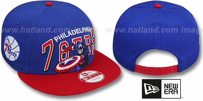 76ers 'CHALK-UP HERO SNAPBACK' Royal-Red Hat by New Era