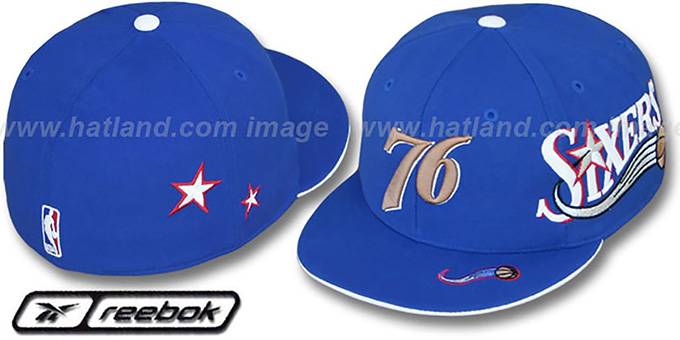 76ers 'ELEMENTS 2' Fitted Hat by Reebok - royal